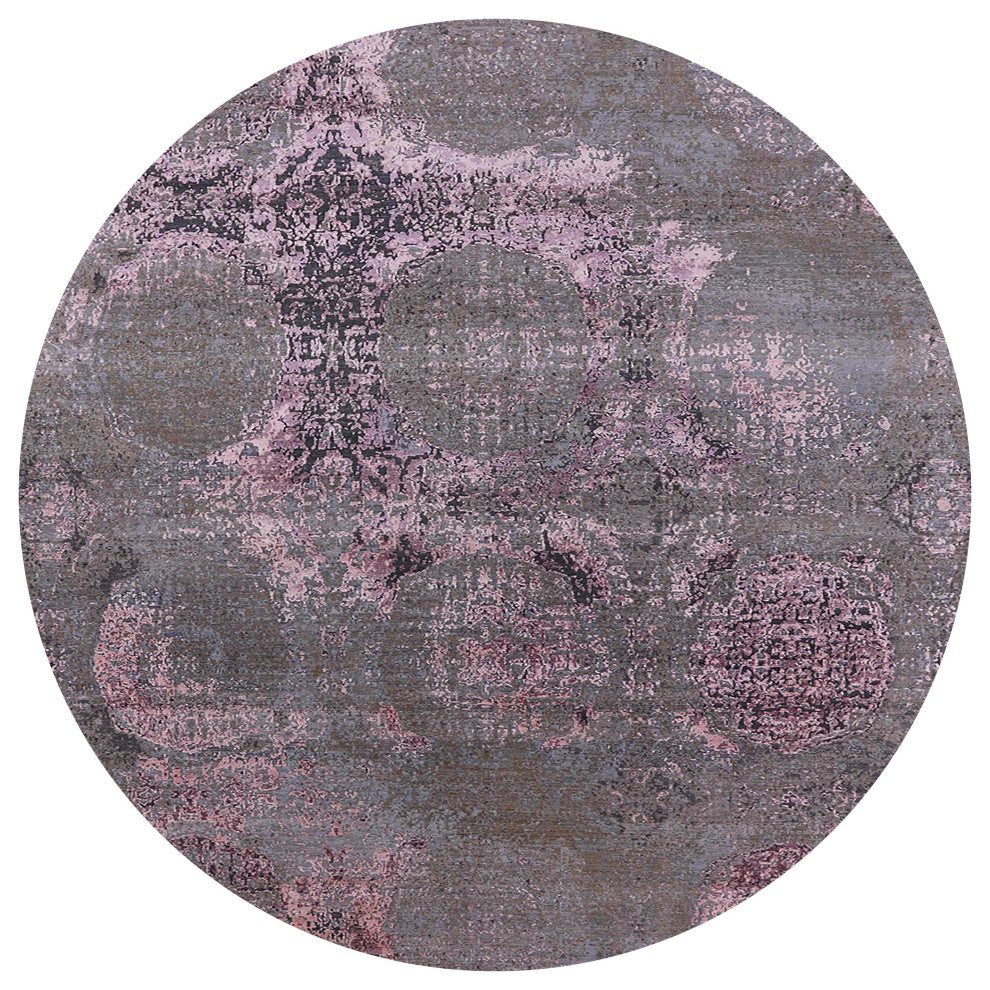 Ahgly Company Indoor Round Mid-Century Modern Area Rugs, 4' Round