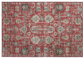 Premium Machine Washable Mayfield AMF697 Red 1'8" x 2'6" Rug