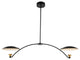 Redding 2-Light LED Island, Winter Brass