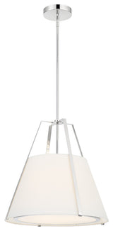 Fulton Three Light Pendant in Polished Nickel