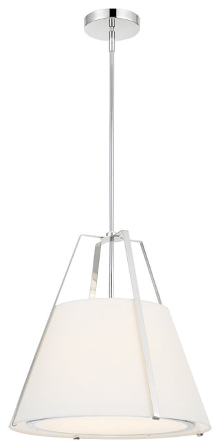 Fulton Three Light Pendant in Polished Nickel