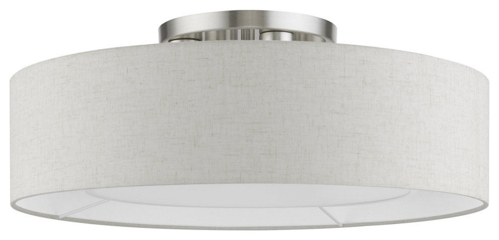 Ellsworth 4 Light Brushed Nickel Semi-Flush