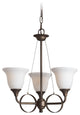 Woodbridge Lighting Fall River Chandelier, 3l - 19.5"d