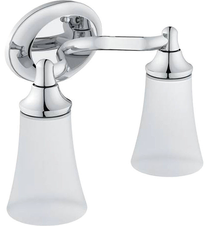 Moen YB2862CH Eva Chrome Two-Globe Bath Light Fixture