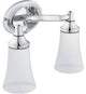 Moen YB2862CH Eva Chrome Two-Globe Bath Light Fixture