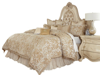 Aico Amini Luxembourg 13 Pc King Comforter Set in Creme