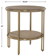 Uttermost Elise Round Brass Side Table