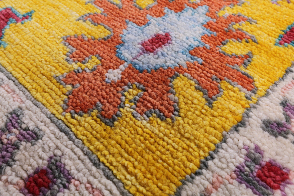 10' Square Turkish Oushak Hand-Knotted Wool Rug - Q13274