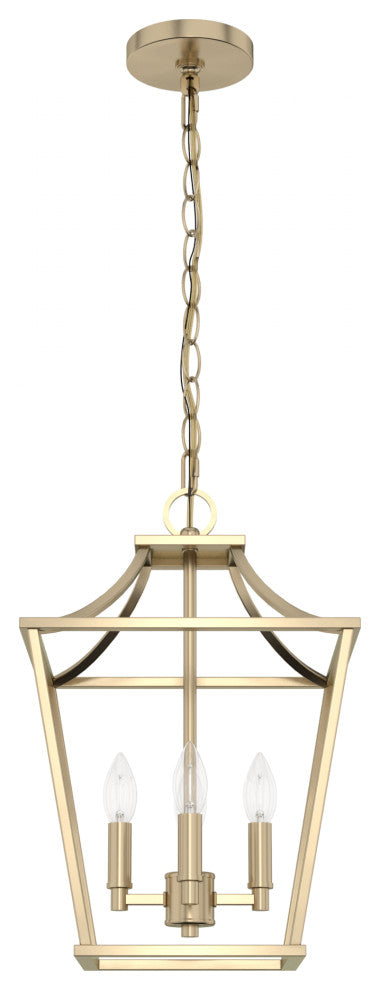 Hunter 12" Laurel Ridge Alturas Gold 4 Light Lantern Pendant Ceiling Light