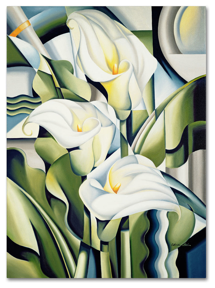 'Cubist Lilies, 2002' Canvas Art by Catherine Abel