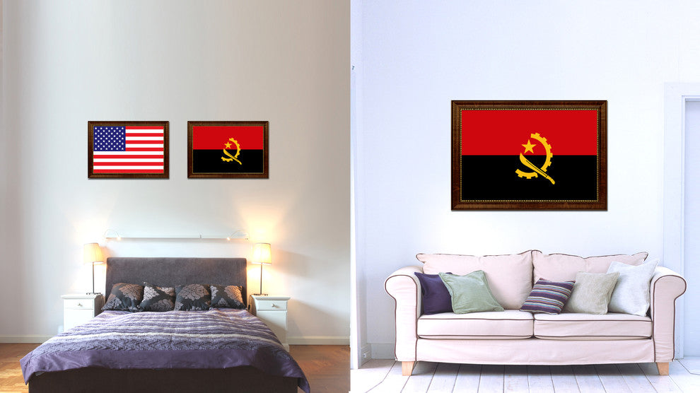 Angola Country Flag Canvas Print, 21"x30"