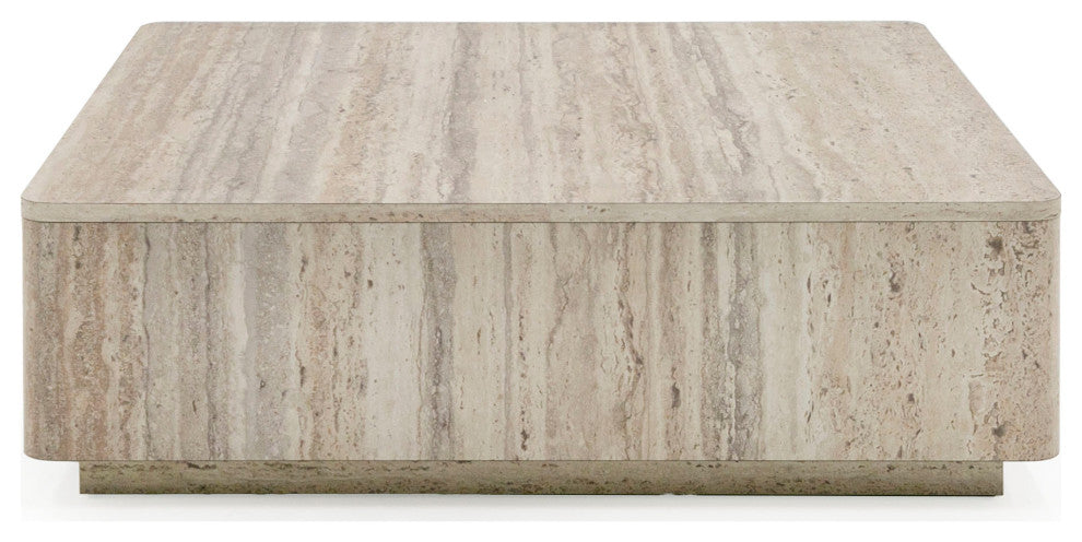 Nova Domus Roma Modern Travertine Square Coffee Table