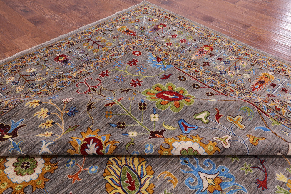 Persian Tabriz Handmade Wool Rug 11' 10" X 14' 7" Q7283