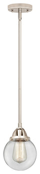 Beacon Mini Pendant, Polished Nickel, Clear, Clear