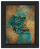 "Cities and People" By Susan Ball, Printed Wall Art, Ready To Hang, Black Frame