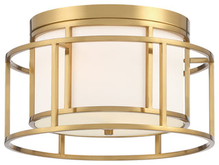 Brian Patrick Flynn for Crystorama Hulton 2 Light Luxe Gold Ceiling Mount