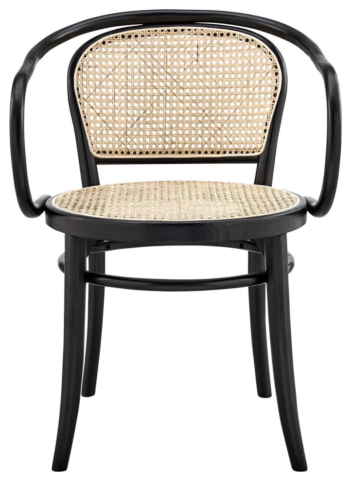 Side Dining Chair, Set of 2, Black, Wood, Modern, Cafe Bistro Hospitality