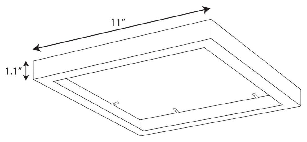 Everlume Collection Antique Bronze 11" Edgelit Square Trim Ring