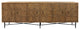 Samara 6-Door Recycled Pine Wood Sideboard, a Natural Finish