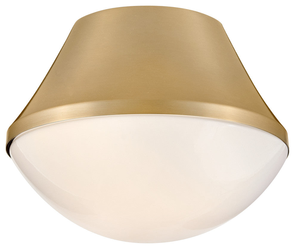 Lark Haddie 11" Flush Mount Ceiling Light, Lacquered Brass