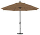 11' Matted Black Collar Tilt Crank Aluminum Umbrella, Woven Sesame Olefin
