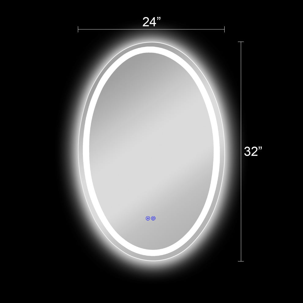 CHLOE Lighting LUMINOSITY Oval TouchScreen LED Mirror