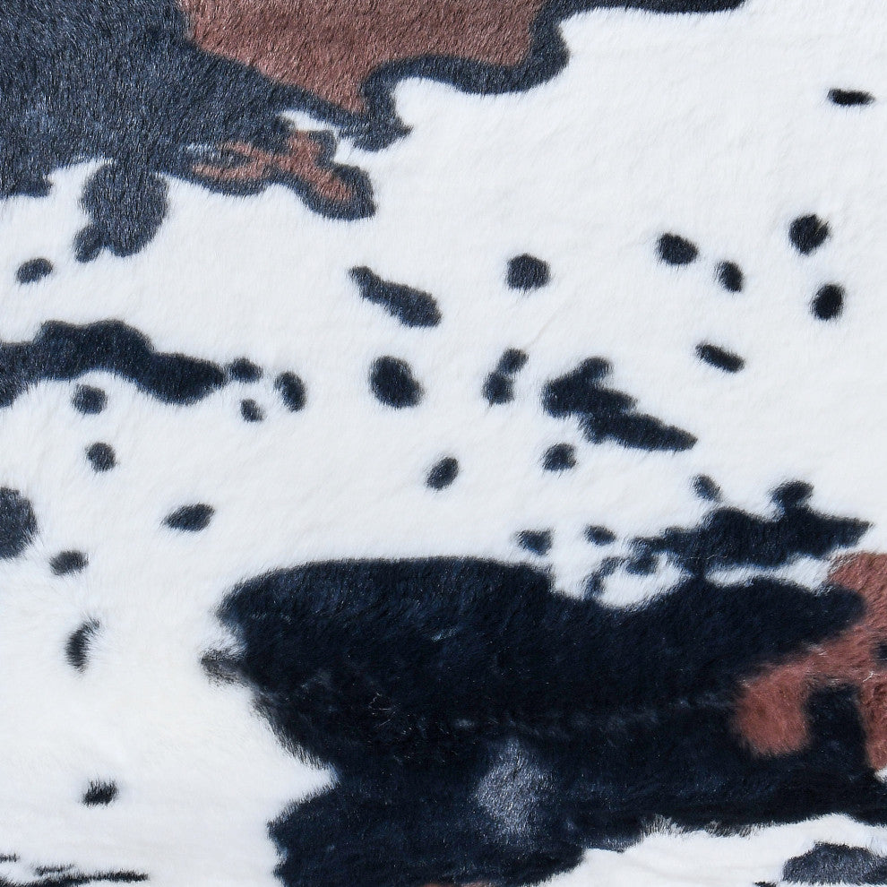 Cows Flowers Rectangle Ottoman, Cow, 19x13x17