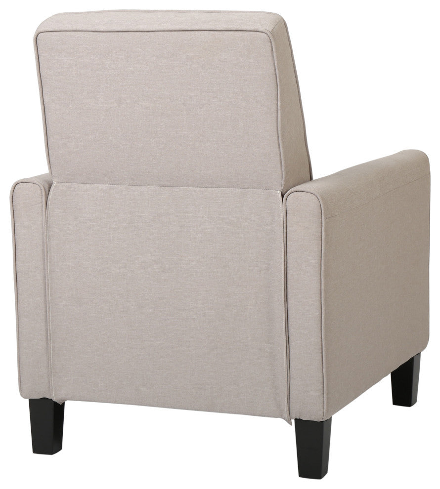 Susan Fabric Recliner, Set of 2, Wheat and Dark Brown