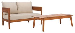 Safavieh Theo Bench And Table, Natural/Taupe