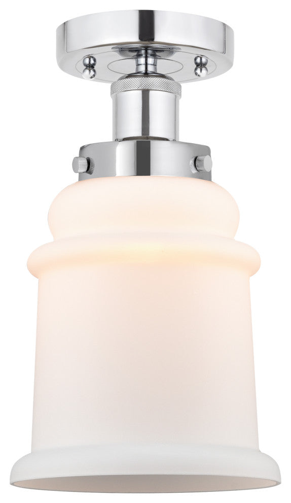 Innovations 616-1F-PC-G181 Canton 1 Light Semi-Flush Mount, Polished Chrome