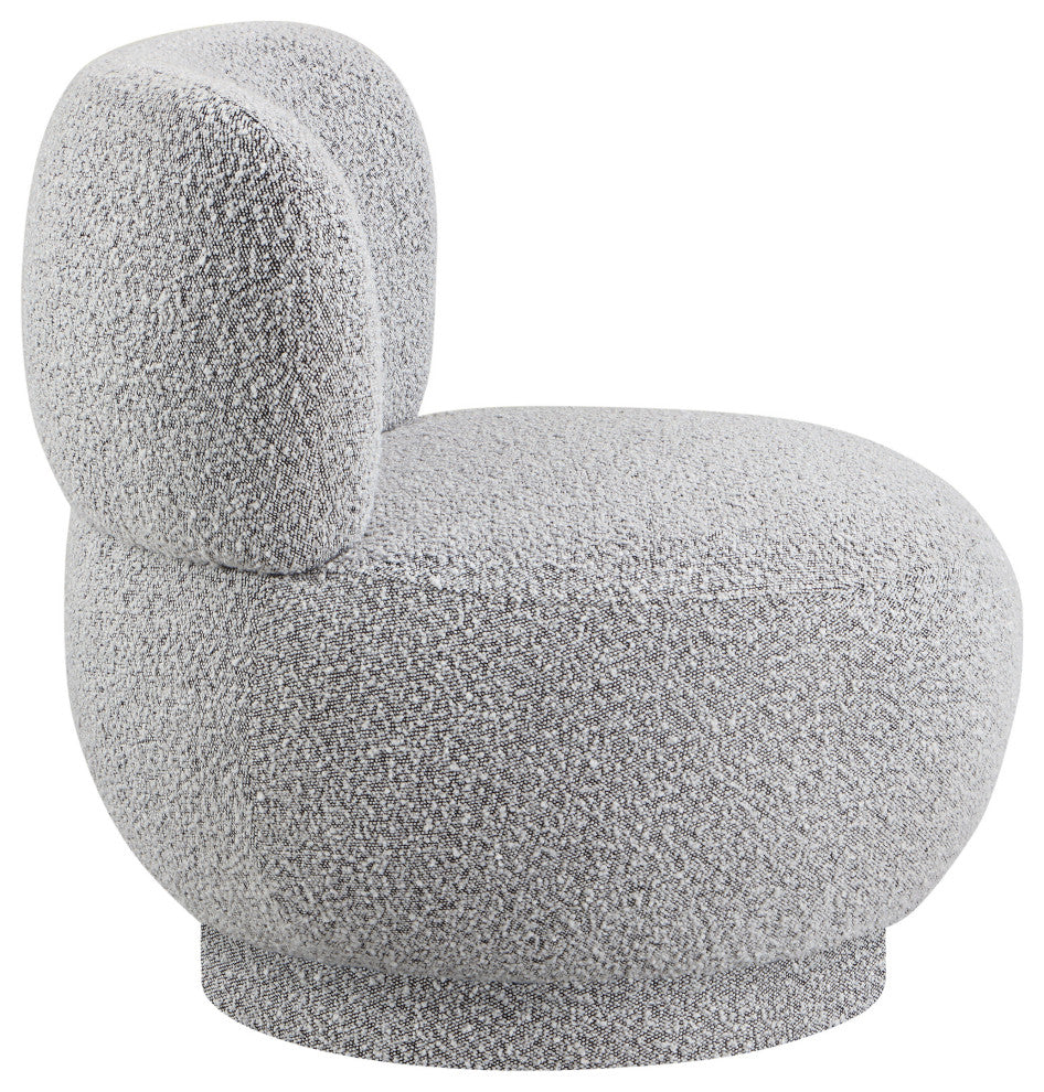 Calais Accent Chair, Gray, Upholstered Base