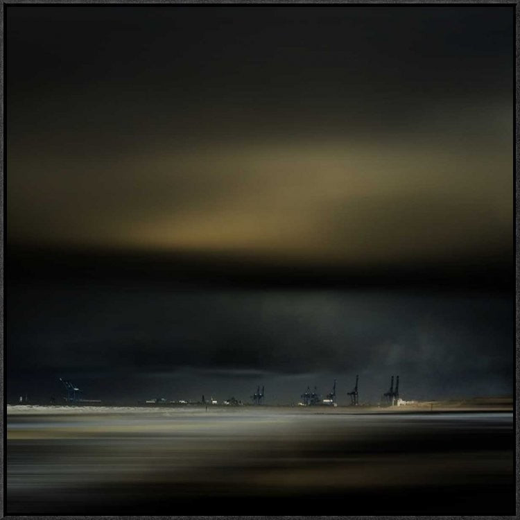 "Northern Wind" Framed Canvas Giclee by Piet Flour, 31x31"