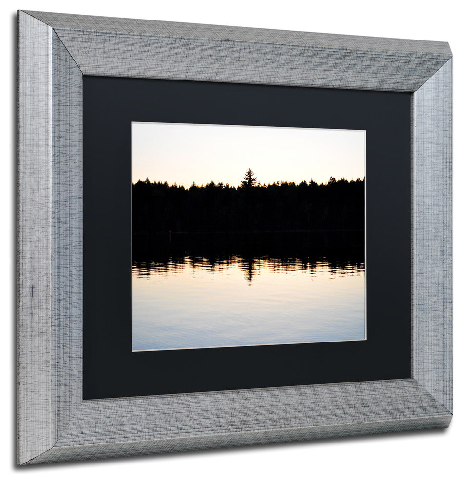 Nicole Dietz 'In The Shadows Of Sunset' Matted Art, Silver Frame, Black, 14x11