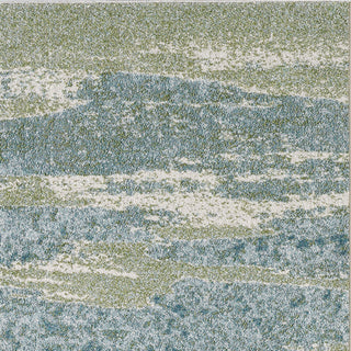 Illusions Mist Abstract Watercolor Area Rug, Ocean, 9'10" X 13'2"