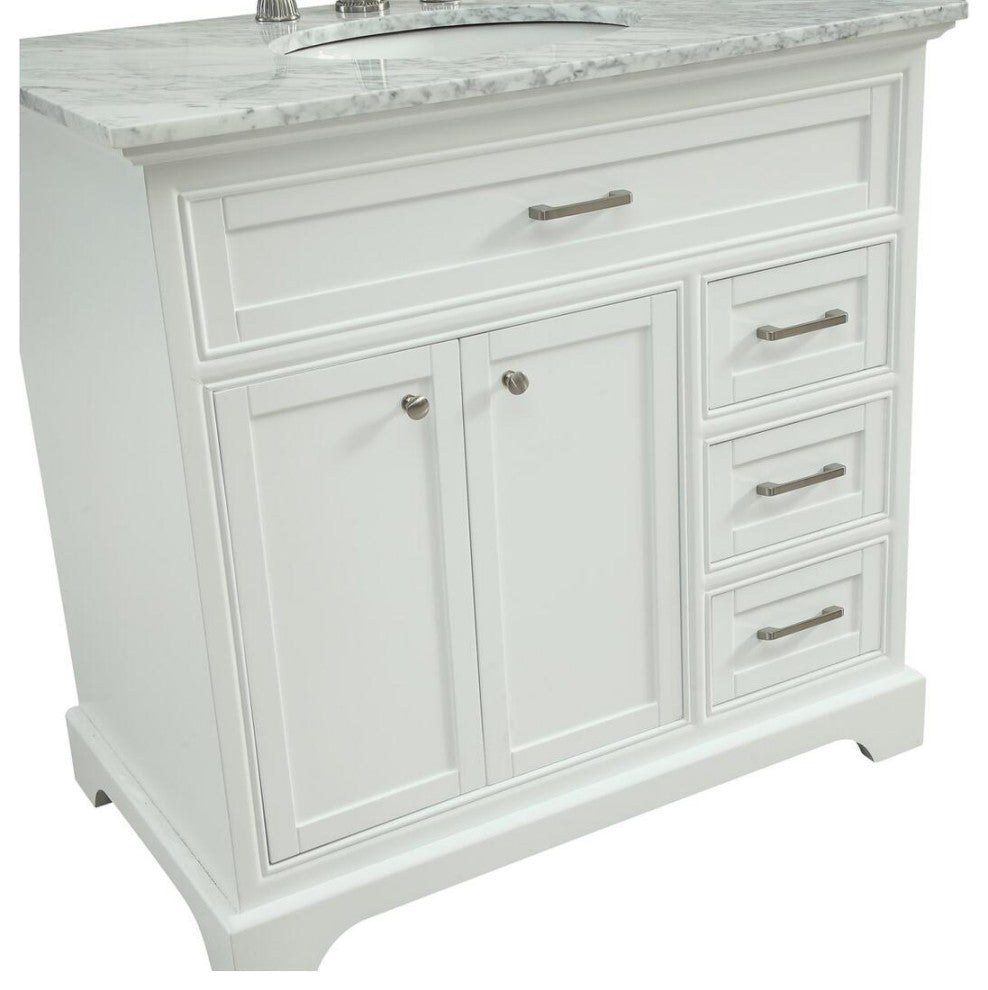 Elegant VF15036WH 36" Single Bathroom Vanity Set, White