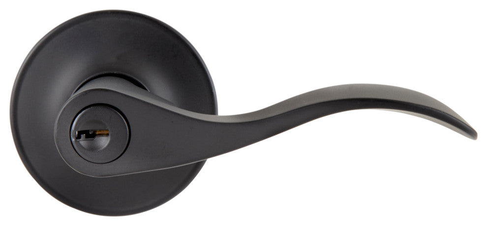 Delaney Hardware Callan Bennett Keyed Entry Lever Set, Black