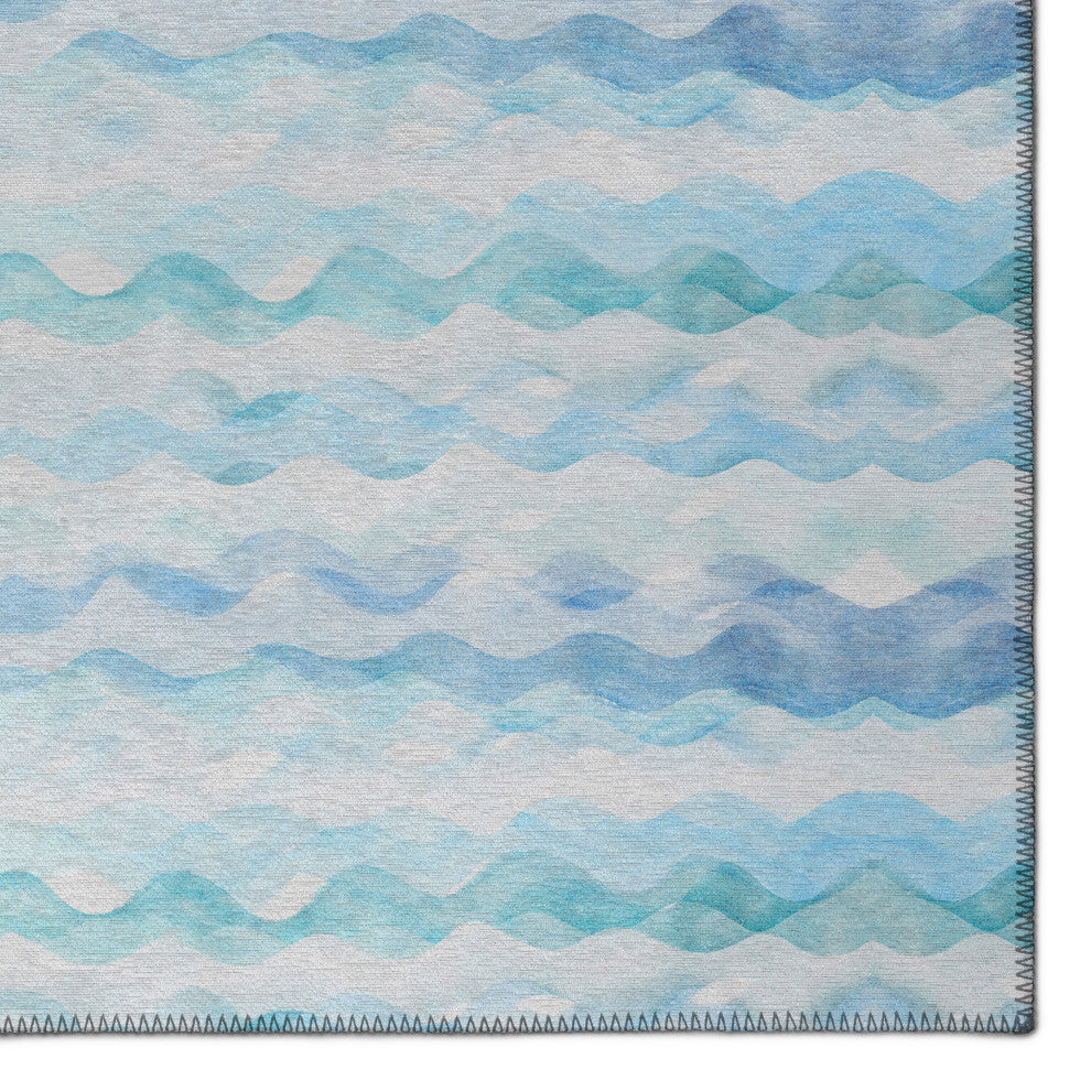 Dalyn Indoor/Outdoor Seabreeze SZ16 Denim Washable 8'x8' Round Rug