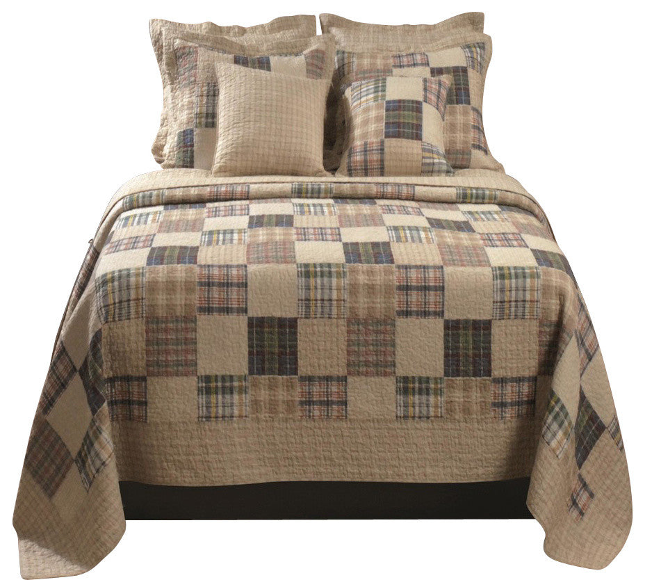 Greenland Home Oxford Quilt And Sham Set, 3-Piece  King