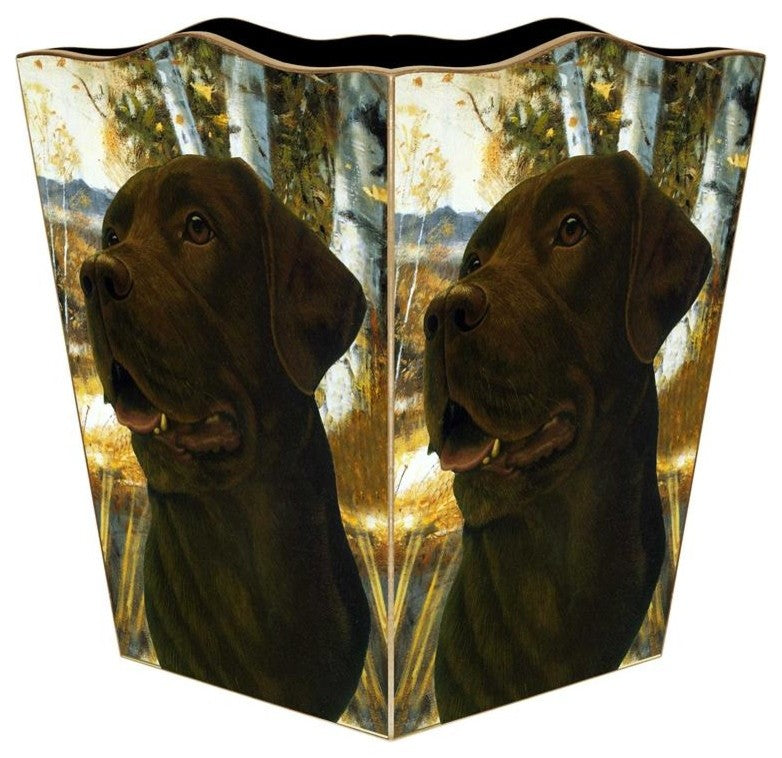 Chocolate Lab Wastepaper Basket