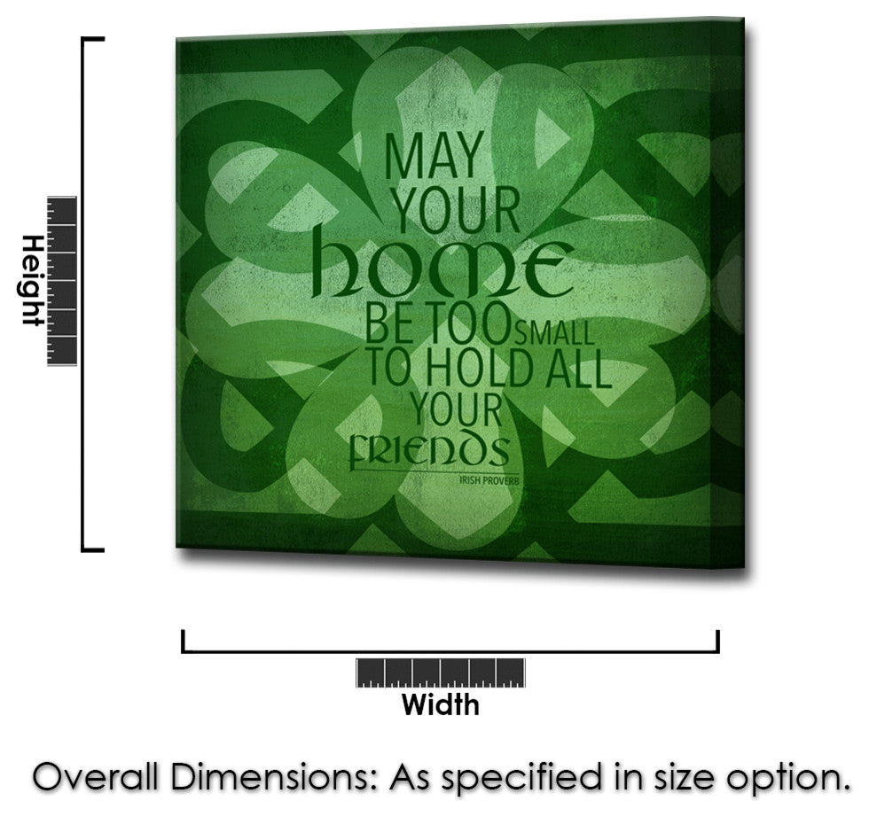 Ready2HangArt 'Home Blessing; Irish Proverb' Canvas Art, (S) 16" Hx16" W