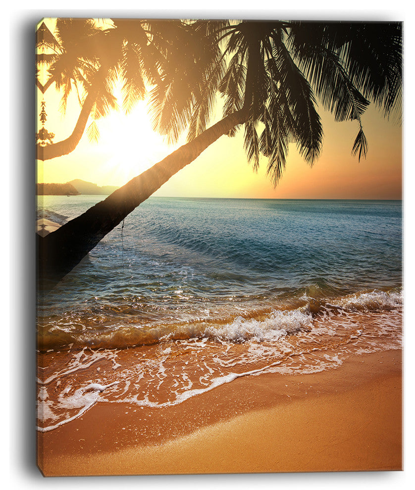 "Beautiful Sunset on Tropical Beach" Seashore Canvas Print, 30"x40"