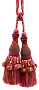 Tassel Tieback, Style# TBRW102, Color# VL03 - Poinsettia Red [Set of 2]
