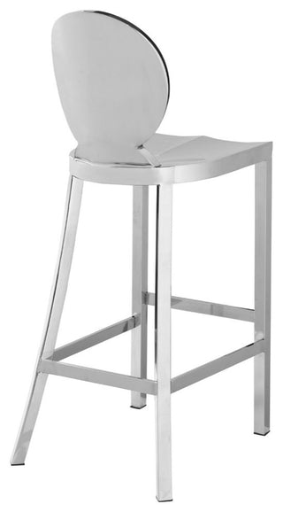 Maddox Kitchen Bar Stool, Chrome Stainless Steel