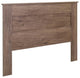 Pemberly Row Traditional Wood Queen Flat Panel Headboard in Gray