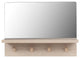 Alva 16" Mirror With Display Shelf & Four Storage Hooks