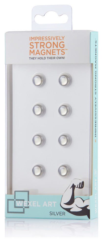 Impressively Strong Magnets, Retail Pack, Silver