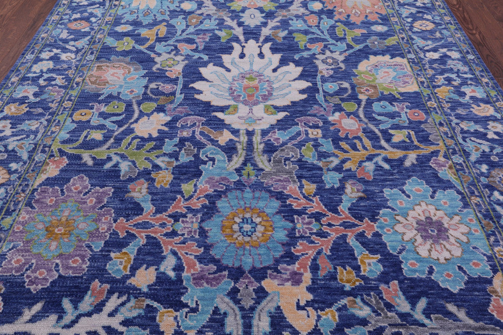Turkish Oushak Hand Knotted Wool Rug 7' 10" X 10' 1" - Q15638