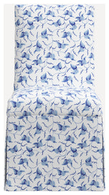 Red from Scalamandre Claremont Dining Chair, Ivy Scroll Bluebell