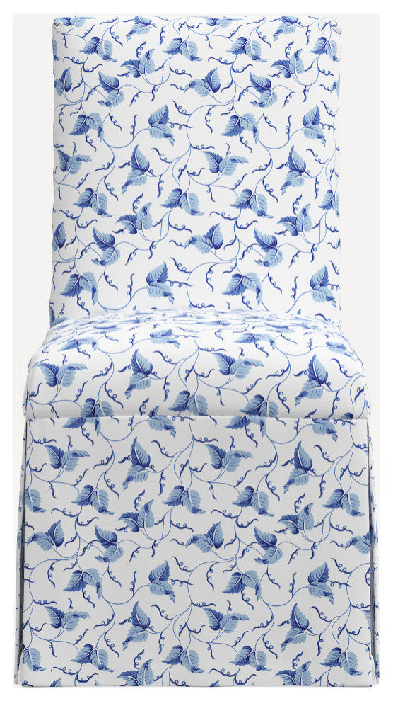 Red from Scalamandre Claremont Dining Chair, Ivy Scroll Bluebell