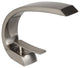 Single Hole 1-Handle Bathroom Sink Faucet Curved Spout with Pop Up Drain, Brushed Nickel